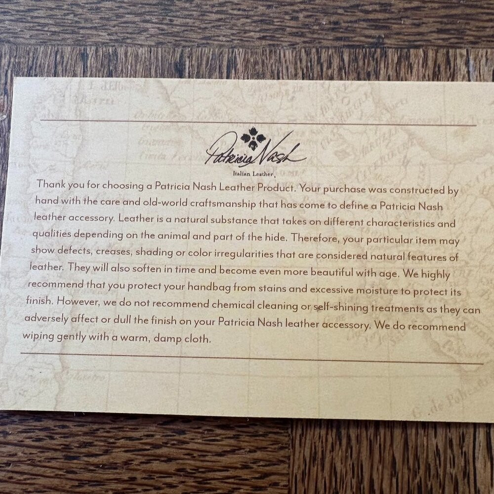 Patricia Nash Black Leather Tote with Gold Stud Accents - Picture 4 of 5